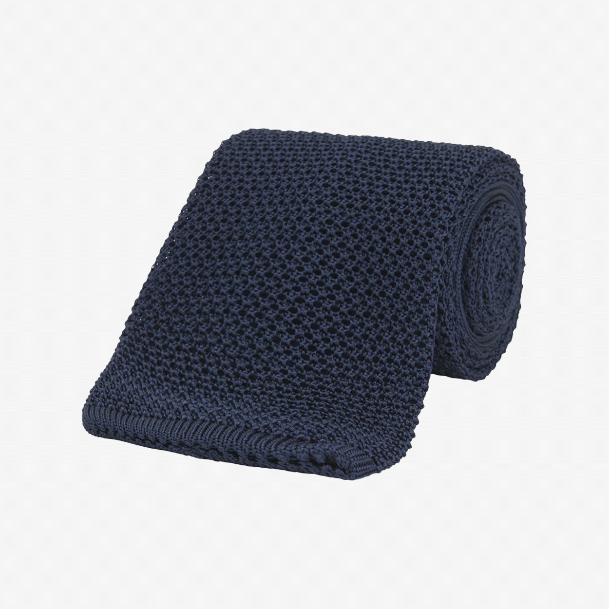 Turnbull & Asser Navy Knitted Silk Tie