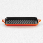 Le Creuset Cast Iron Rectangular Grill in Volcanic 
