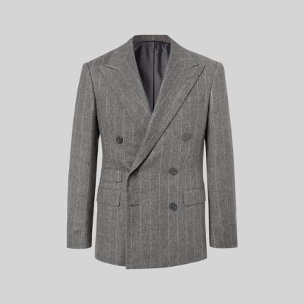 Ralph Lauren Grey Double-Breasted Wool Jacket