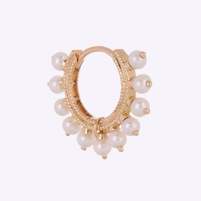Maria Tash Pearl Coronet Hoop Earring