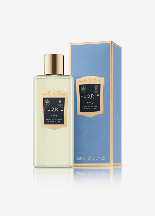 Bottle of Floris London Moisturising Bath and Shower Gel No 89