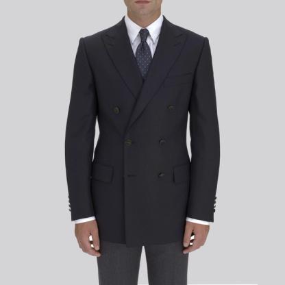 Gieves & Hawkes Navy Hopsack Blazer