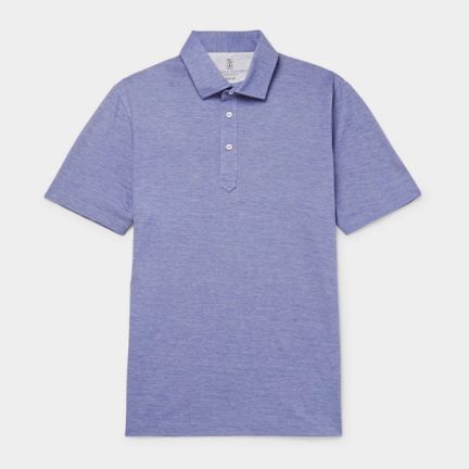 Brunello Cucinelli Slim-Fit Mélange Cotton Polo Shirt