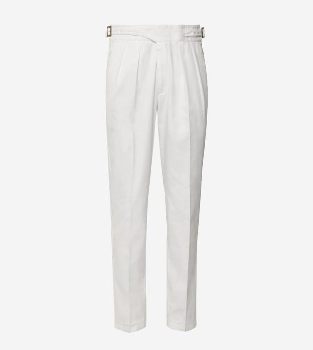 Rubinacci Manny Tapered Pleated Cotton-Twill Trousers