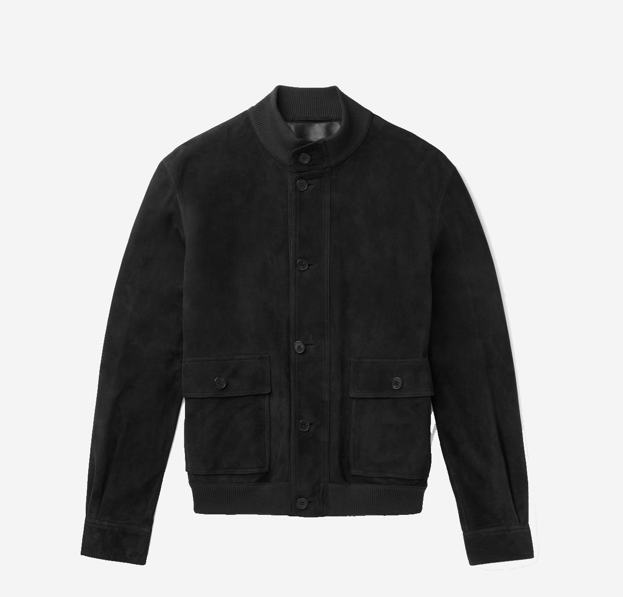 The Row James Perforated Suede Bomber Jacket