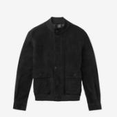 The Row James Perforated Suede Bomber Jacket