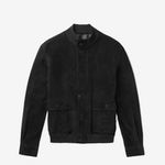 The Row James Perforated Suede Bomber Jacket