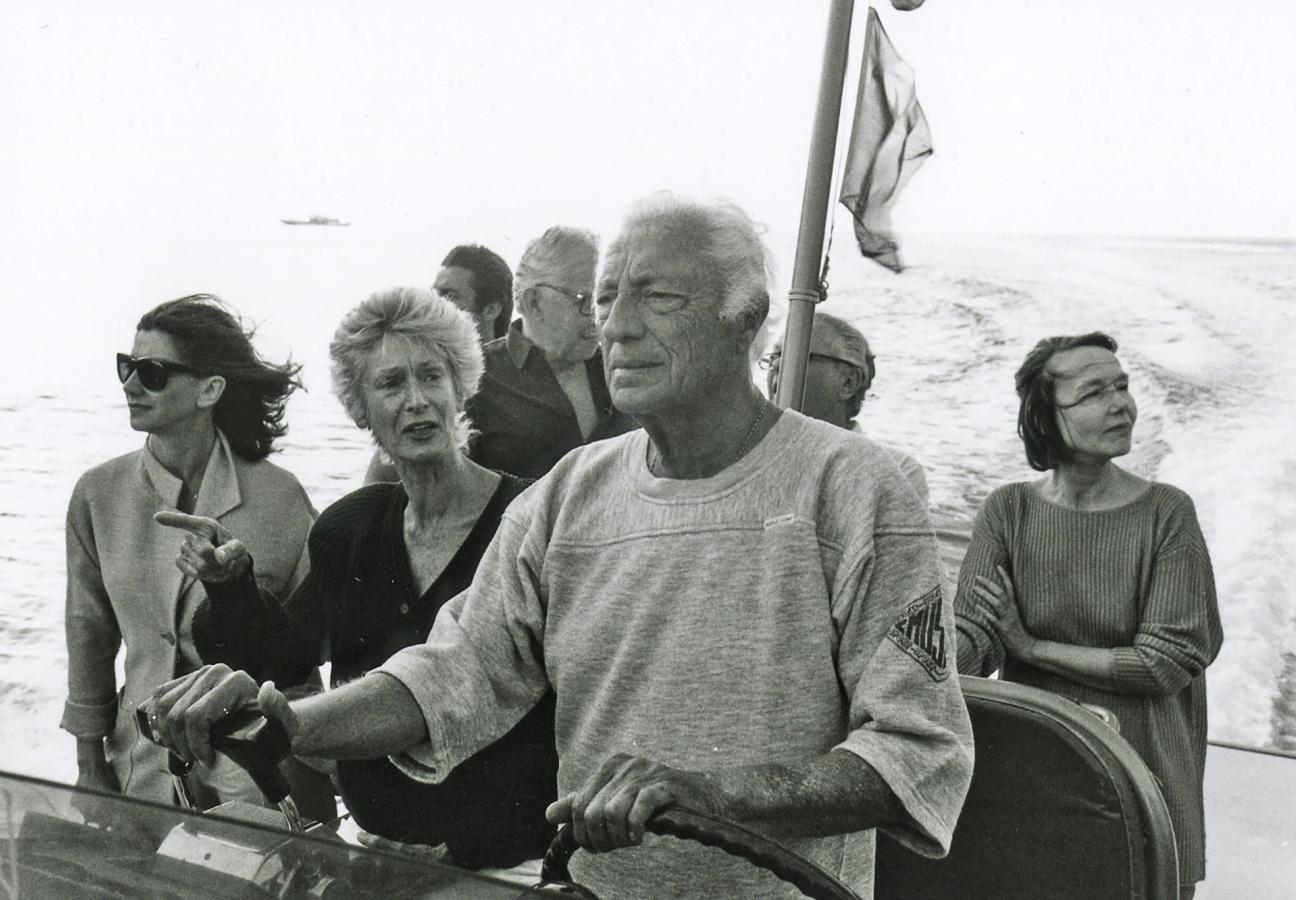 Gianni Agnelli sailing a boat