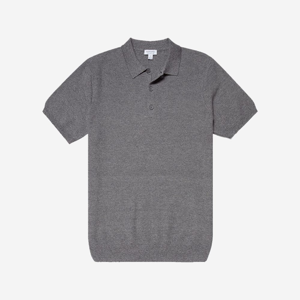 Sunspel Texture Knit Polo