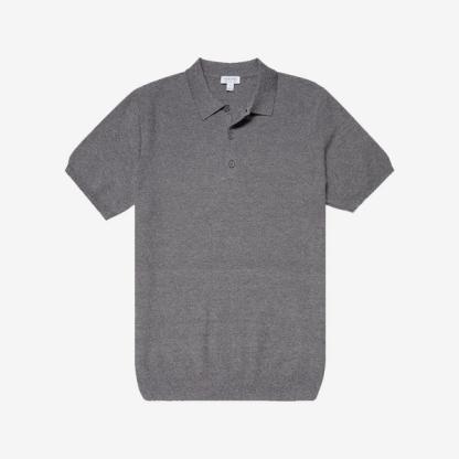 Sunspel Texture Knit Polo