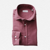 Kempt Vintage Rose Garment Dyed Cotton Long Sleeve Shirt