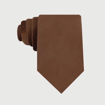 Otaa Brown Velvet Necktie