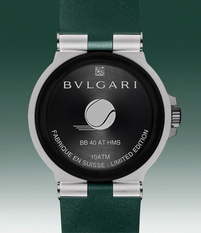 Back of a Bvlgari Aluminium Match Point Edition