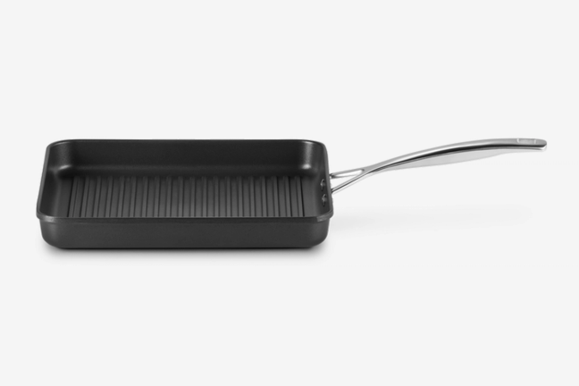 Black Toughened Non-Stick Square Grill with Long Handle