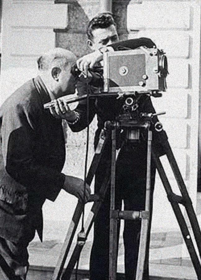 Alfred Hitchcock during filming ‘To Catch a Thief’, 1954
