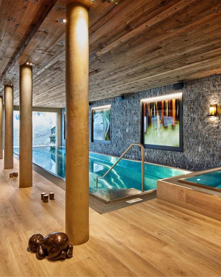 Indoor pool and wellness area at Chalet 1551