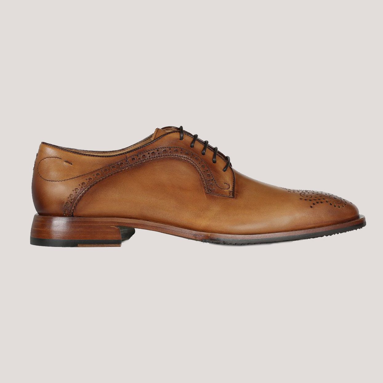 Oliver Sweeney Serpentine Cognac Wingtip Brogue Derby Shoes size 9 Oliver Sweeney Derby Wingtip Brogue Burgundy Brown Leather  main image 2