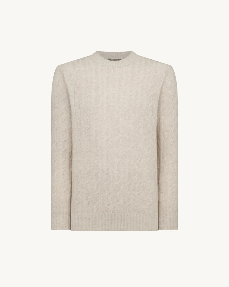 Maglione in cashmere con trecce Thames