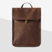 Bleu de Chauffe Full-Grain Leather Backpack