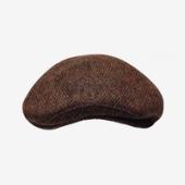 Walker Slater kirk cap in harris tweed herringbone