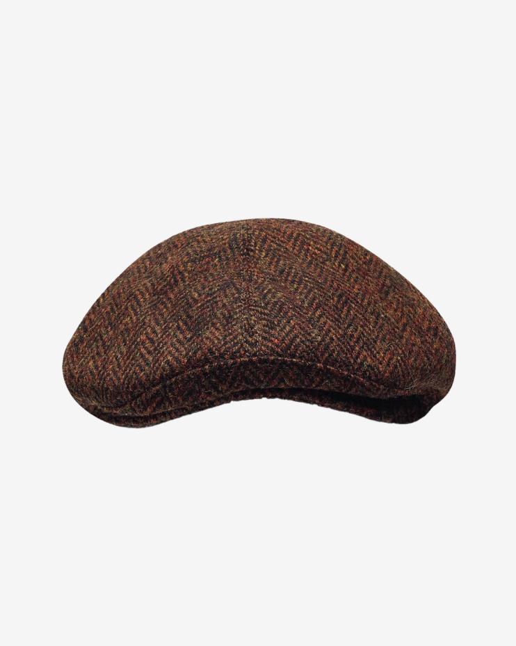 Walker Slater kirk cap in harris tweed herringbone