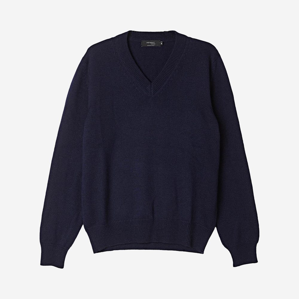 Artknit Navy V-Neck