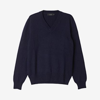 Artknit Navy V-Neck