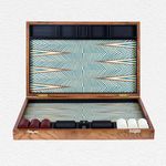 Alexandra Llewellyn Design Geometric Turquoise Backgammon Set