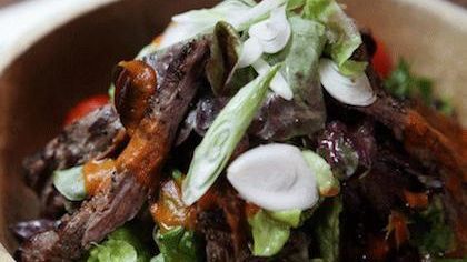 FOOD FOR THE WEEKEND – SOPHIE’S PEPPERED STEAK SALAD