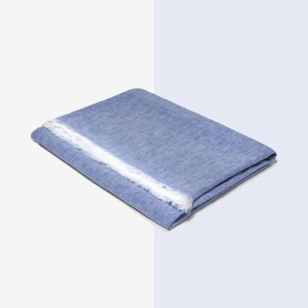 Luca Faloni Blue Melange Linen Towel