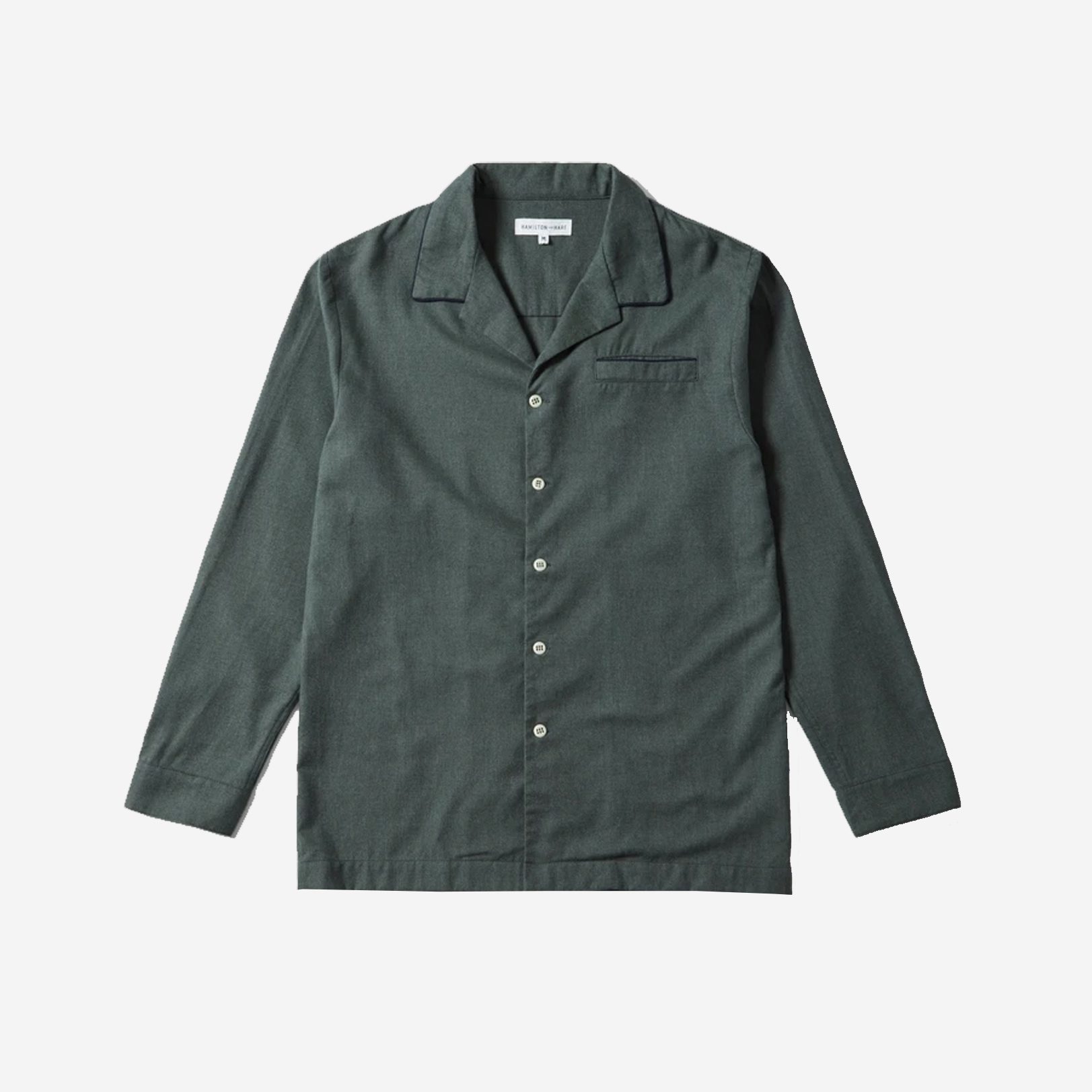 Hamilton and Hare Green Flannel Pyjama Shirt