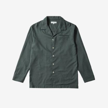 Hamilton and Hare Green Flannel Pyjama Shirt
