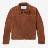 AMI Slim-Fit Suede Jacket