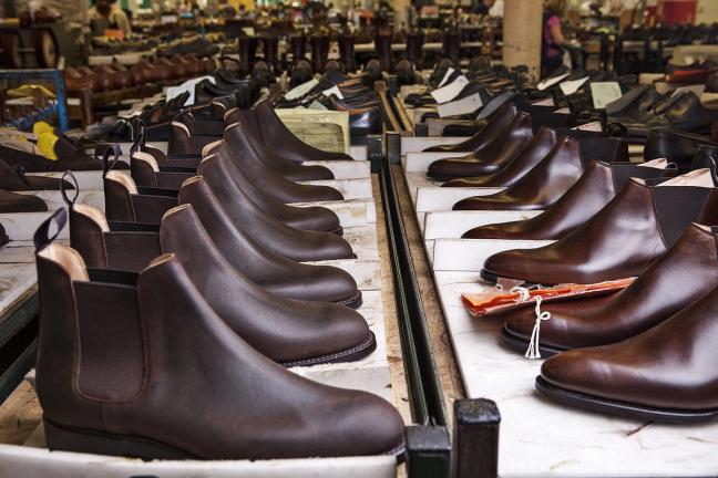 crockett and jones inside shoe making factory northampton