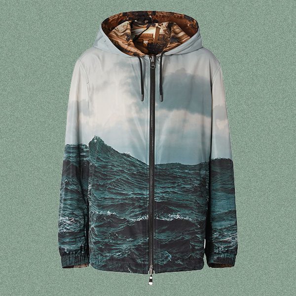 Burberry reversible print hooded jacket