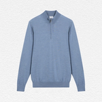 Pal Zileri Light Blue Half-Zip Sweater