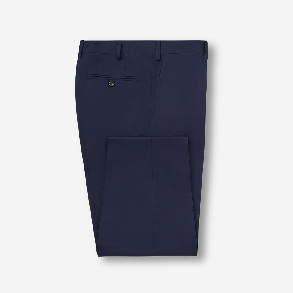 New & Lingwood Navy Cotton Chinos