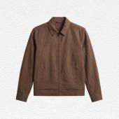 Linen Shirt Collar Jacket