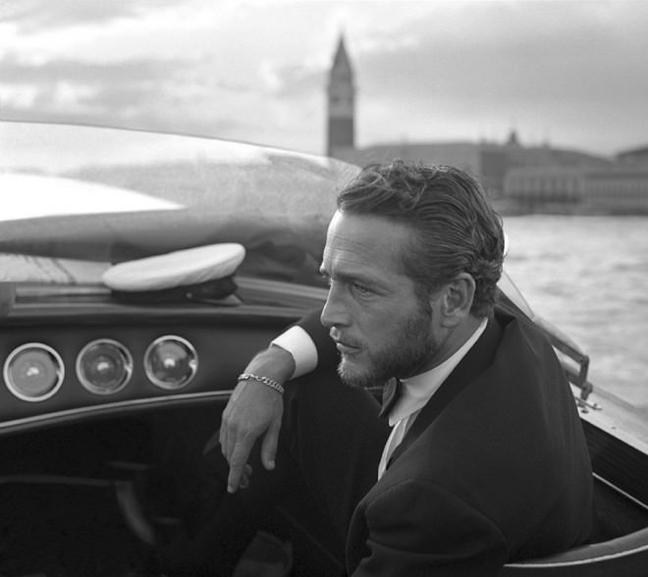 MensReverie-Scrapbook-Paul-Newman-on-A-Water-Taxi-Venice-1963_01-934x