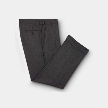 Aleks Grey S&P Wool Flannel Trousers