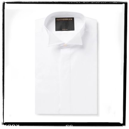 Favourbrook White Slim-Fit Shirt