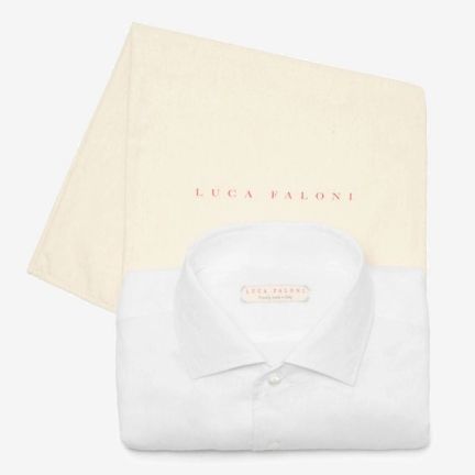 Luca Faloni White Linen Shirt