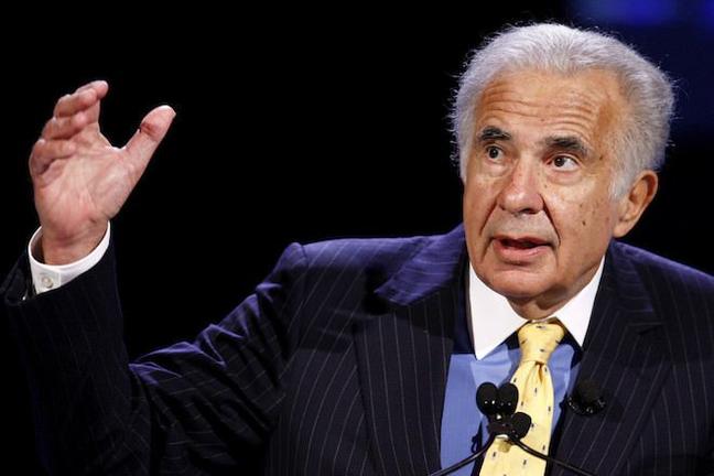 Carl Icahn, billionaire shareholder activist, speaks during the World Business Forum in New York