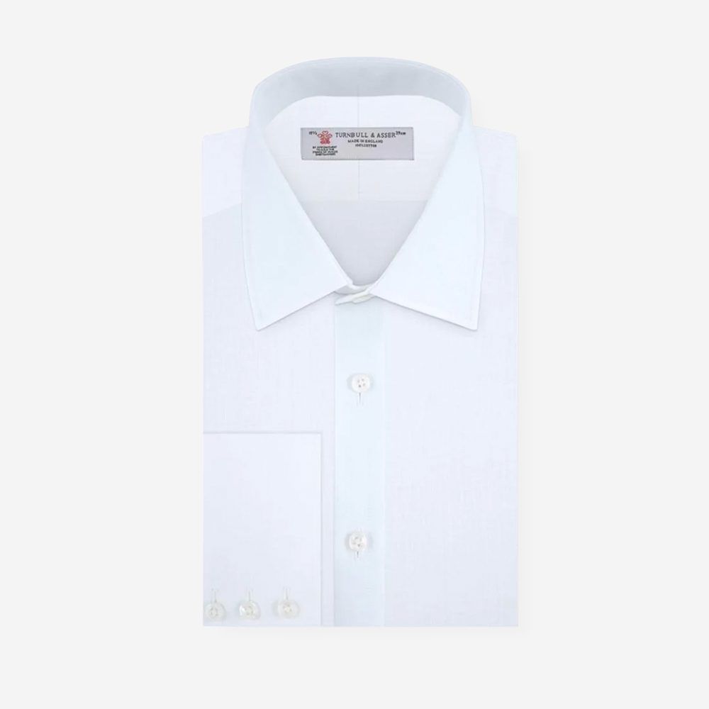 Turnbull & Asser White Linen Shirt