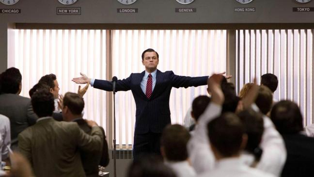 Leo Dicaprio speech in stock market office in Wolf of Wall Street