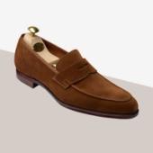 Crockett & Jones Cadogan Tobacco Suede Loafers