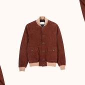 Oliver Spencer Gandy Suede Bomber Jacket