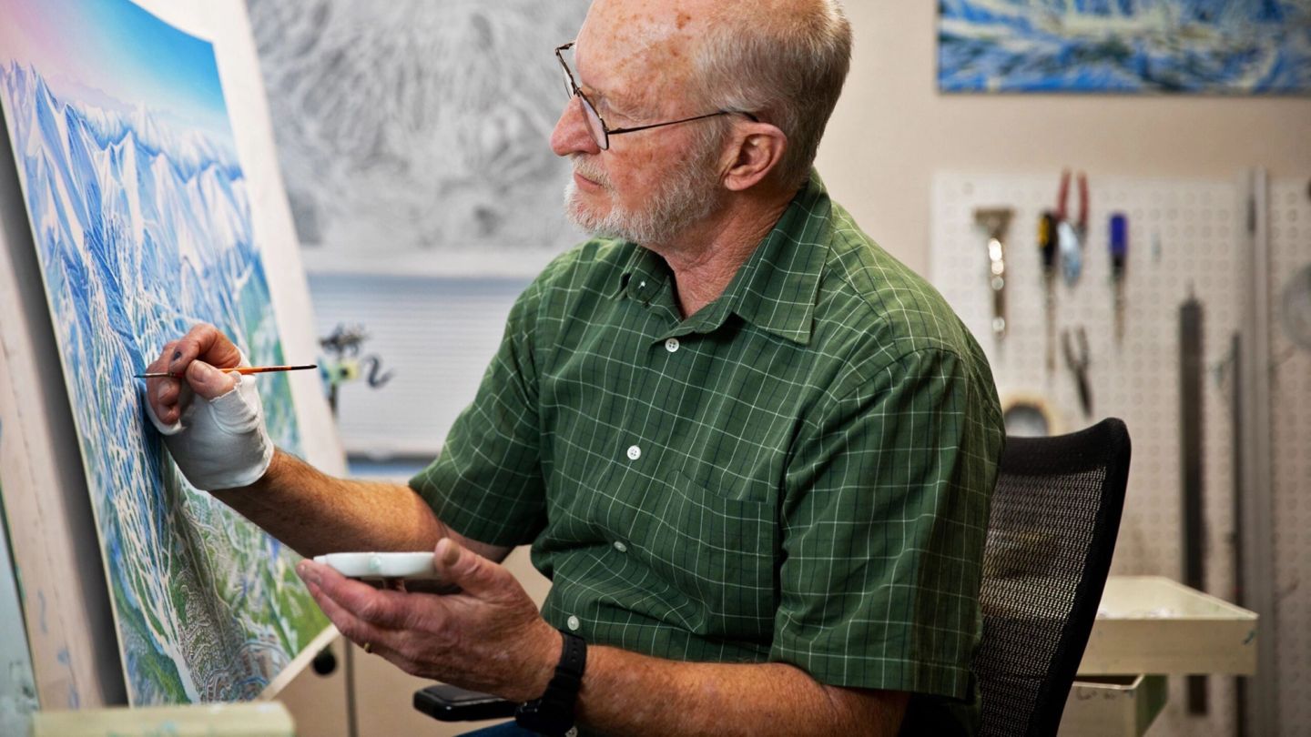 Introducing Jim Niehues, the mountain ski map maestro