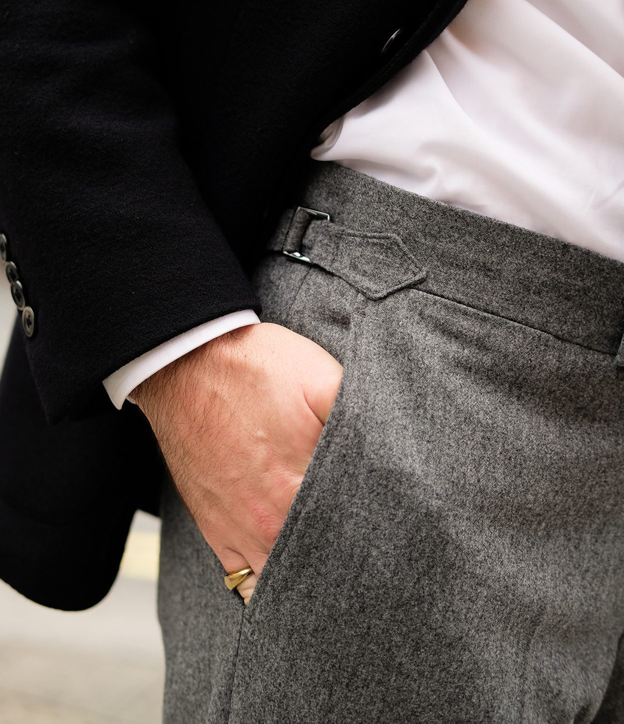 Men's Pants Vintage Casual Suit Pants High Waist Straight Trousers Business  | eBay