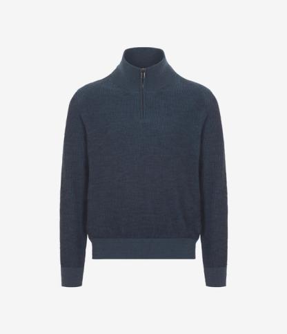 Brioni Pullover mit halbem Reißverschluss und Stehkragen
